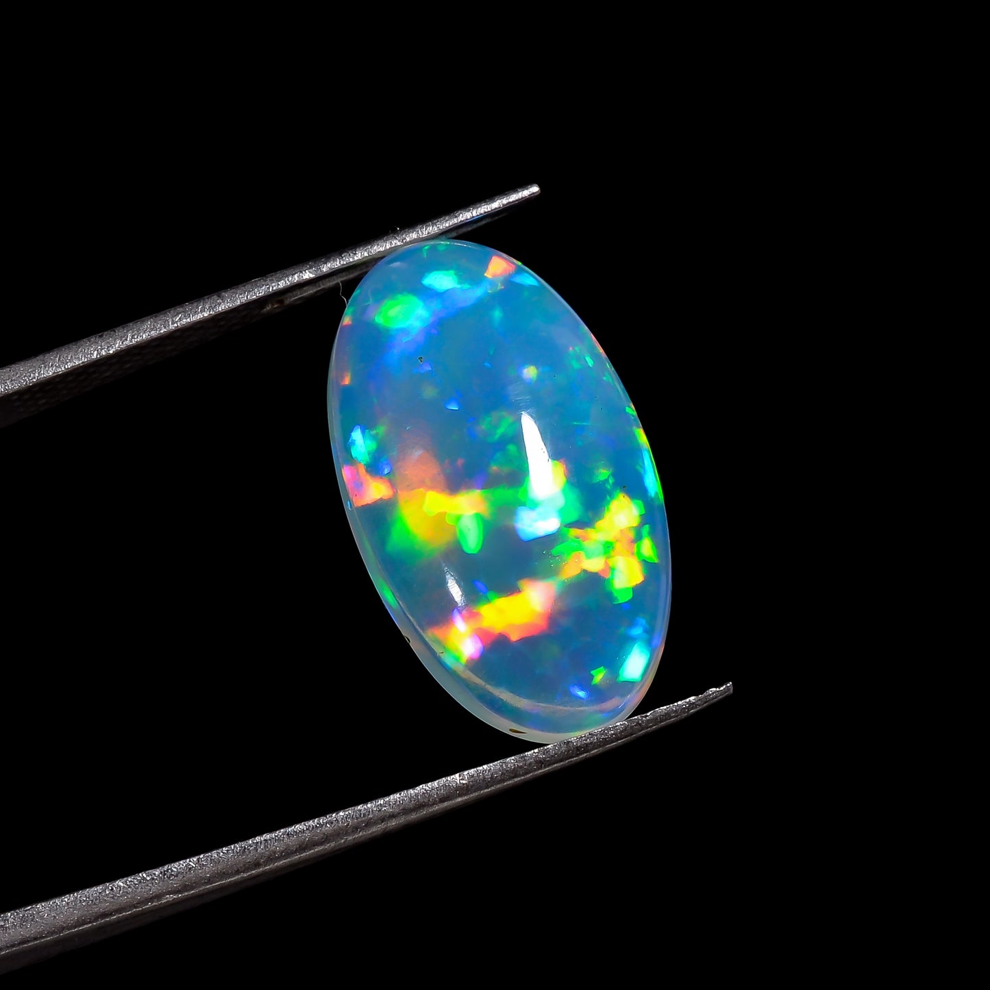 Natural White Ethiopian Opal Loose 5.50 carat gemstone for all jewelry designs 
