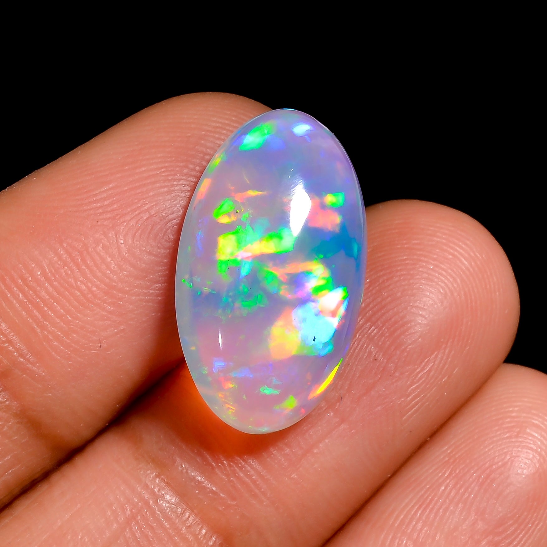 5.50 carat White Ethiopian Opal October birthstone 
