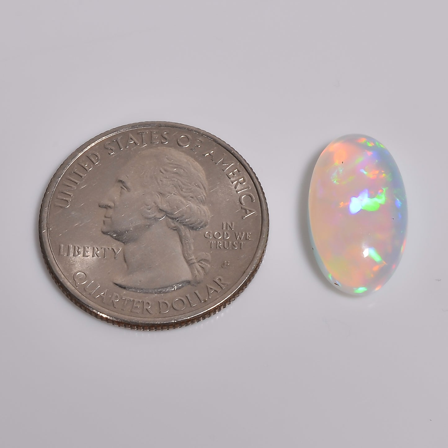 Lab Certified White Ethiopian Opal Gemstone with premium quality 5.50 carat loose stone 
