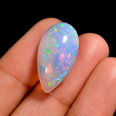 10.5CT White Ethiopian Opal Cabochon