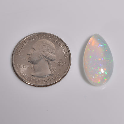 Natural White Ethiopian Opal 10.50 carat - High clarity 
