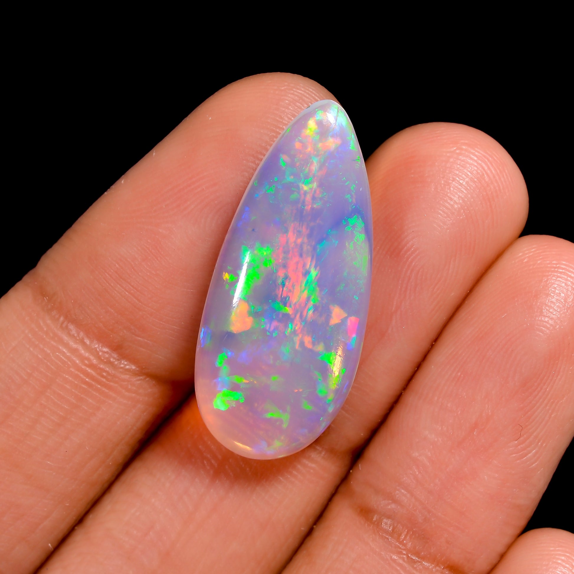 100% certified gemstone with vibrant rainbow fire
