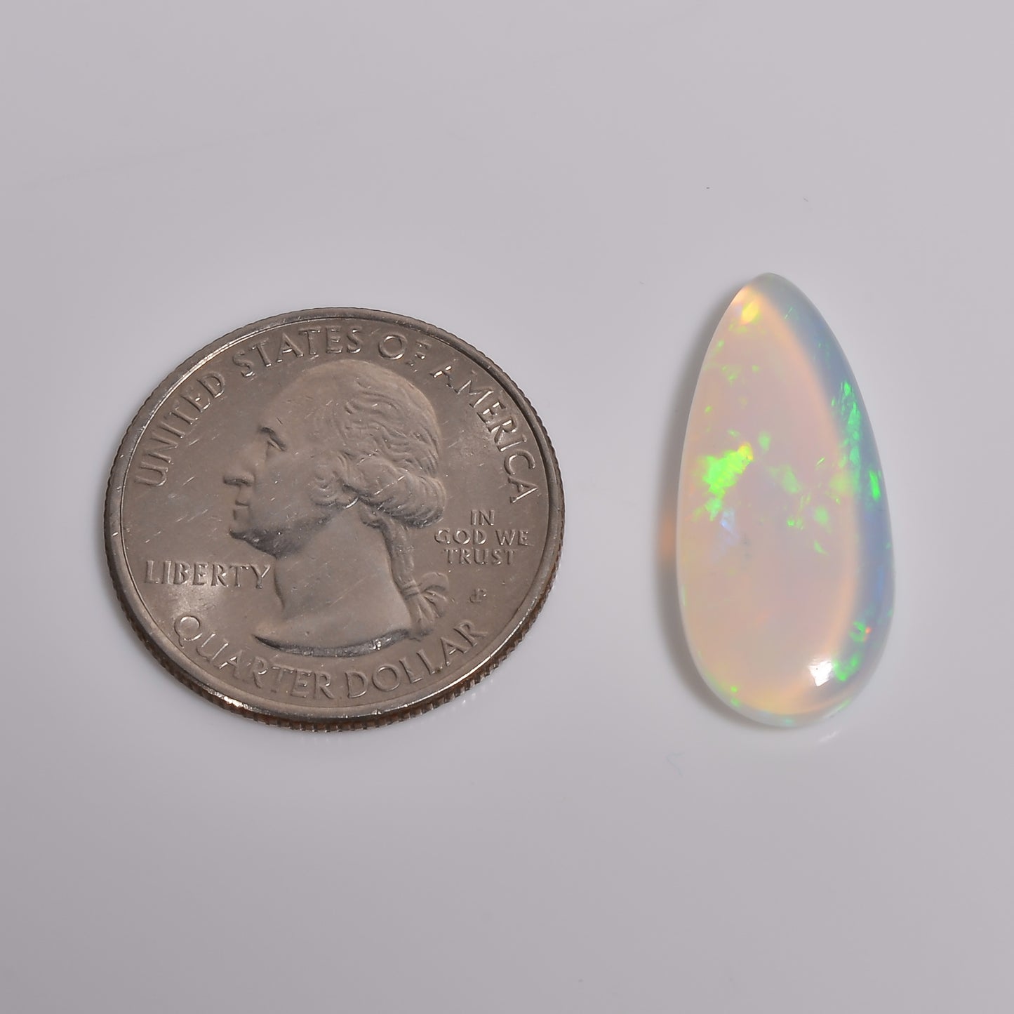 Certified White Ethiopian Opal Loose Cabochon stone
