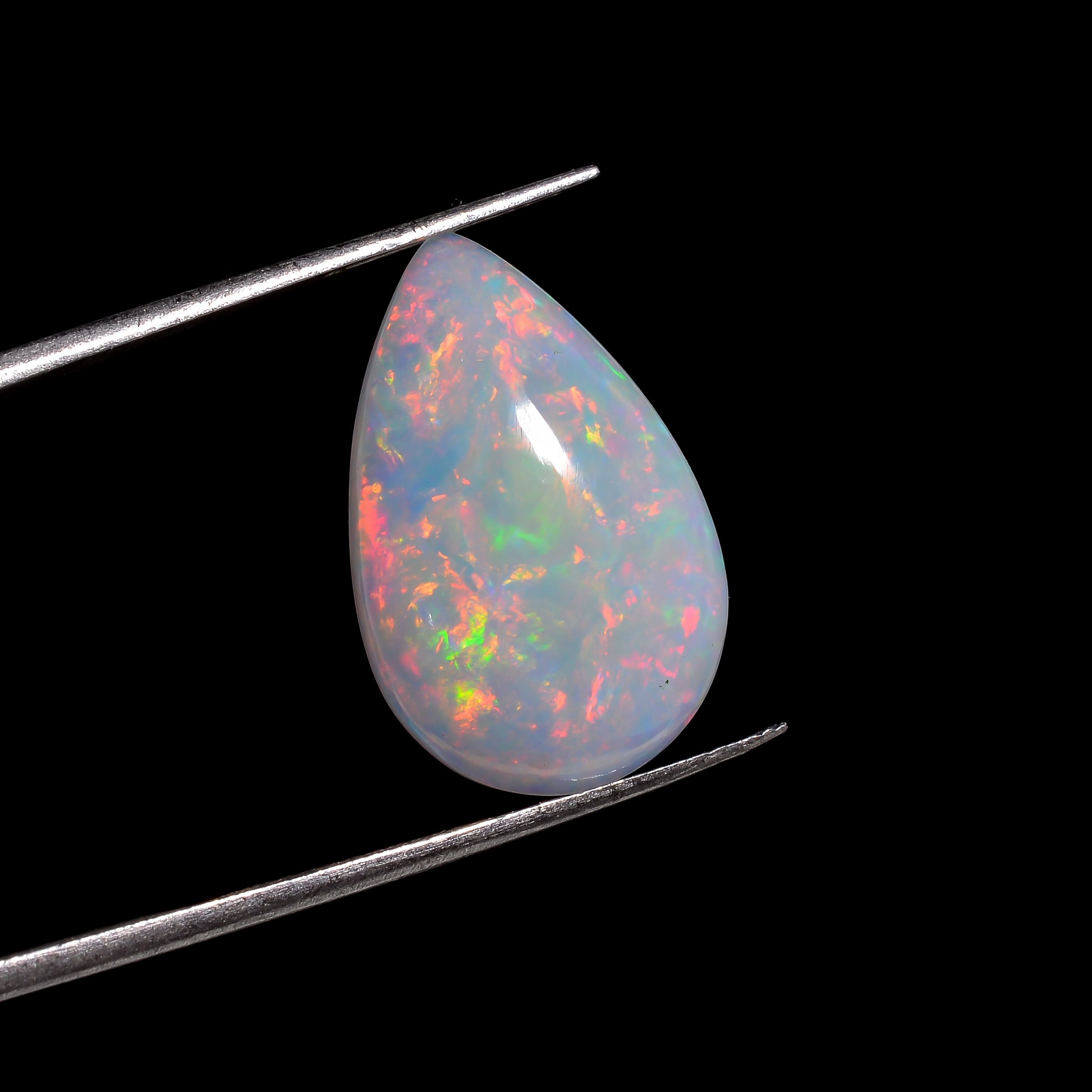 White Flashy Ethiopian Opal Natural Stone 
