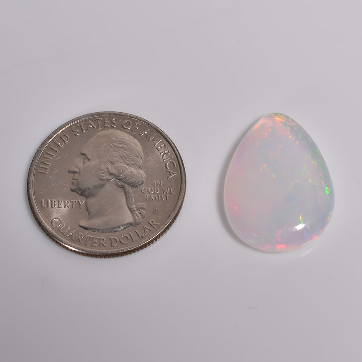 12CT White Ethiopian Opal Cabochon