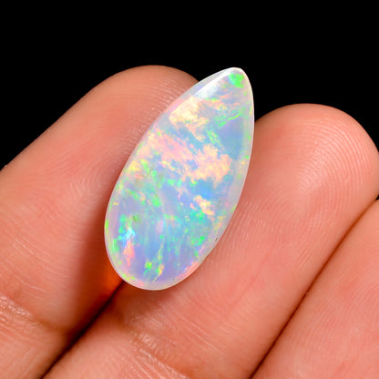 White Ethiopian Opal Cabochons Pear gemstone

