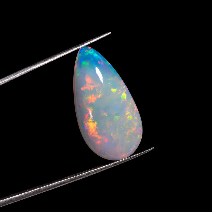 11CT White Ethiopian Opal Cabochon