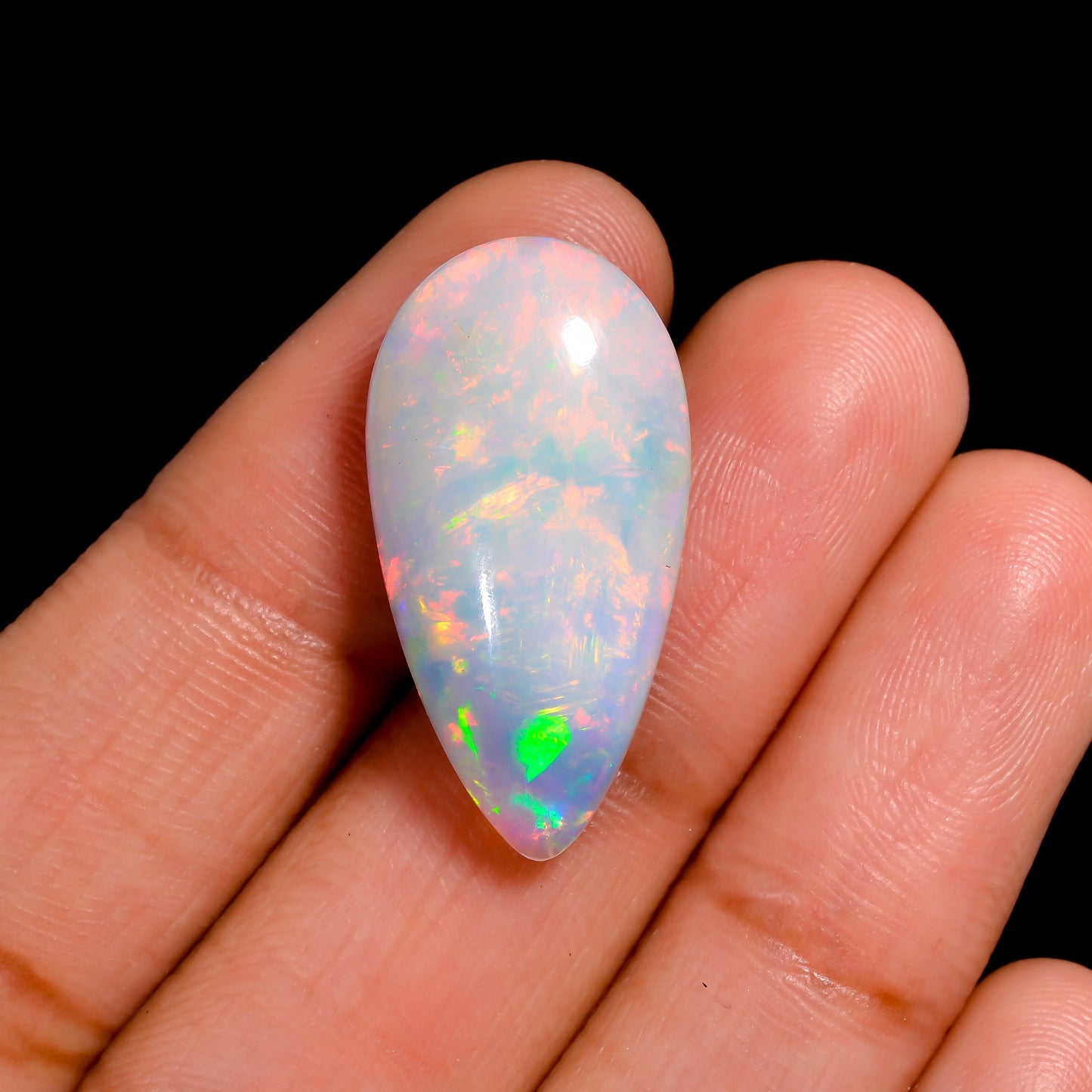 Premium Natural Loose 11.00 Carat White Ethiopian Opal Stone 

