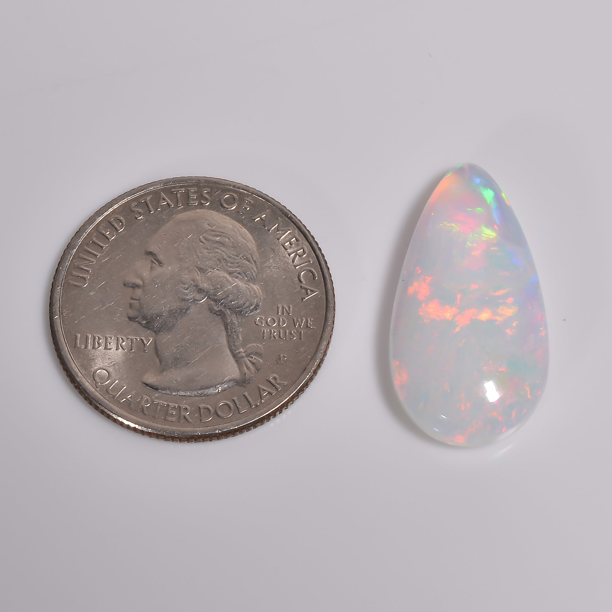 Natural White Ethiopian Opal  Cabochons Loose Gemstone 
