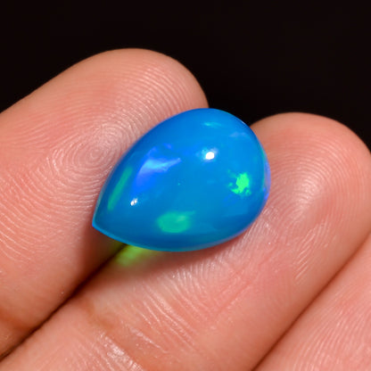 Loose Precious 3.50 carat Sky Blue Ethiopian Pear cut shaped stone 
