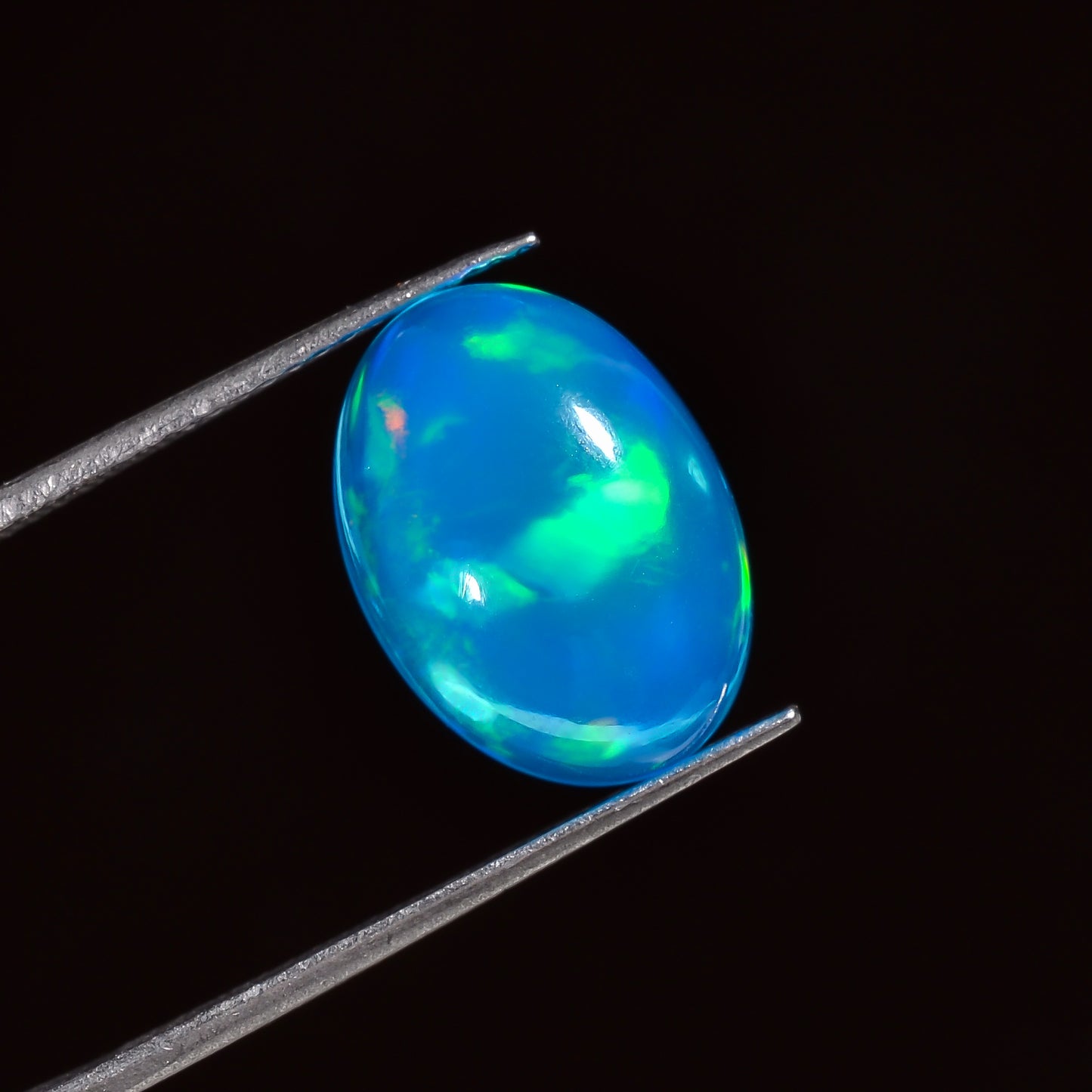 Natural 3.50 Cts Sky Blue Ethiopian Opal Oval loose stone 
