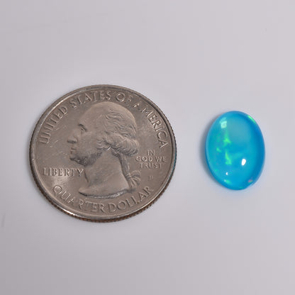3.50 carat loose Sky Blue Ethiopian Opal gemstone for jewelry 
