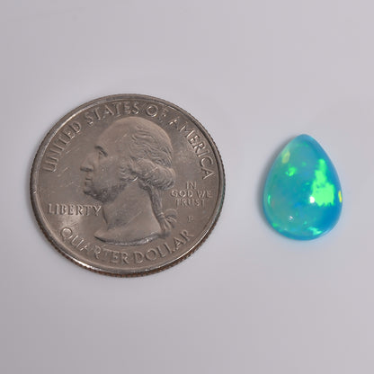 3.50 carat Sky Blue Ethiopian Opal Cabochons, Pear-shaped gemstone
