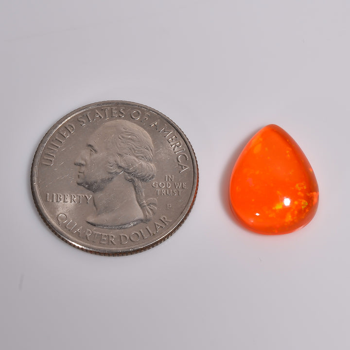 7CT Orange Ethiopian Opal Cabochon