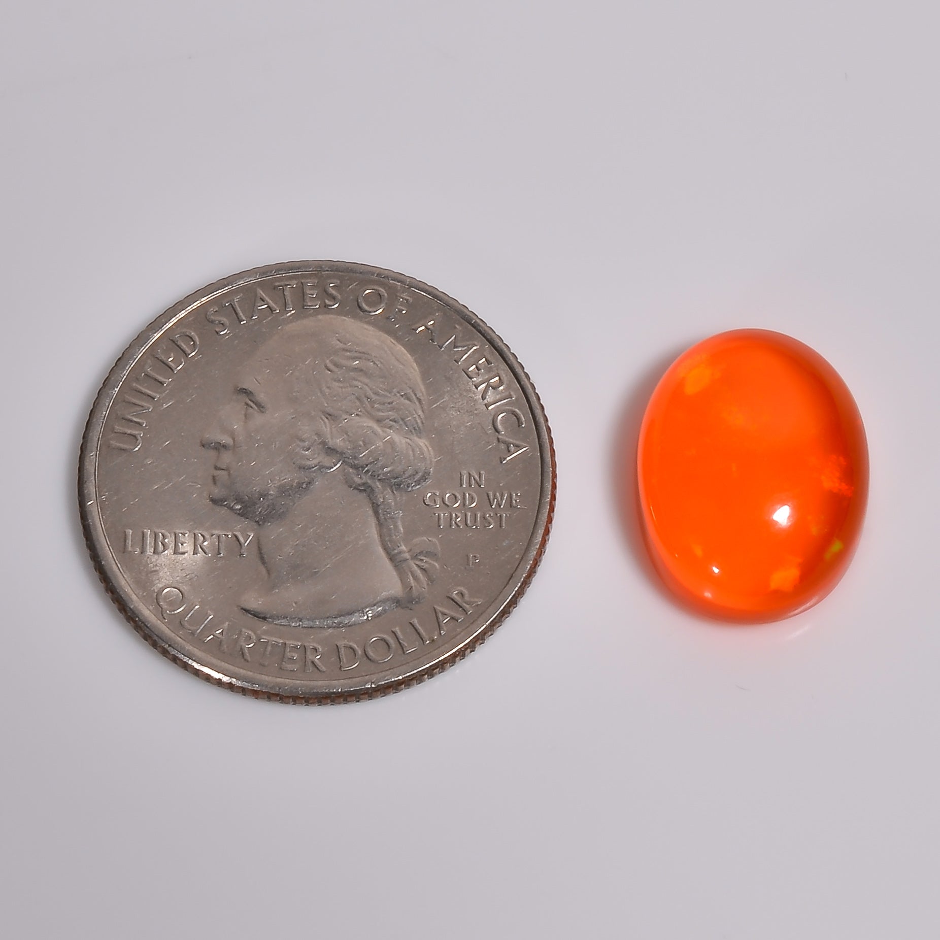 6.50 Cts Orange Ethiopian Opal Cabochons Oval Loose Gemstone 
