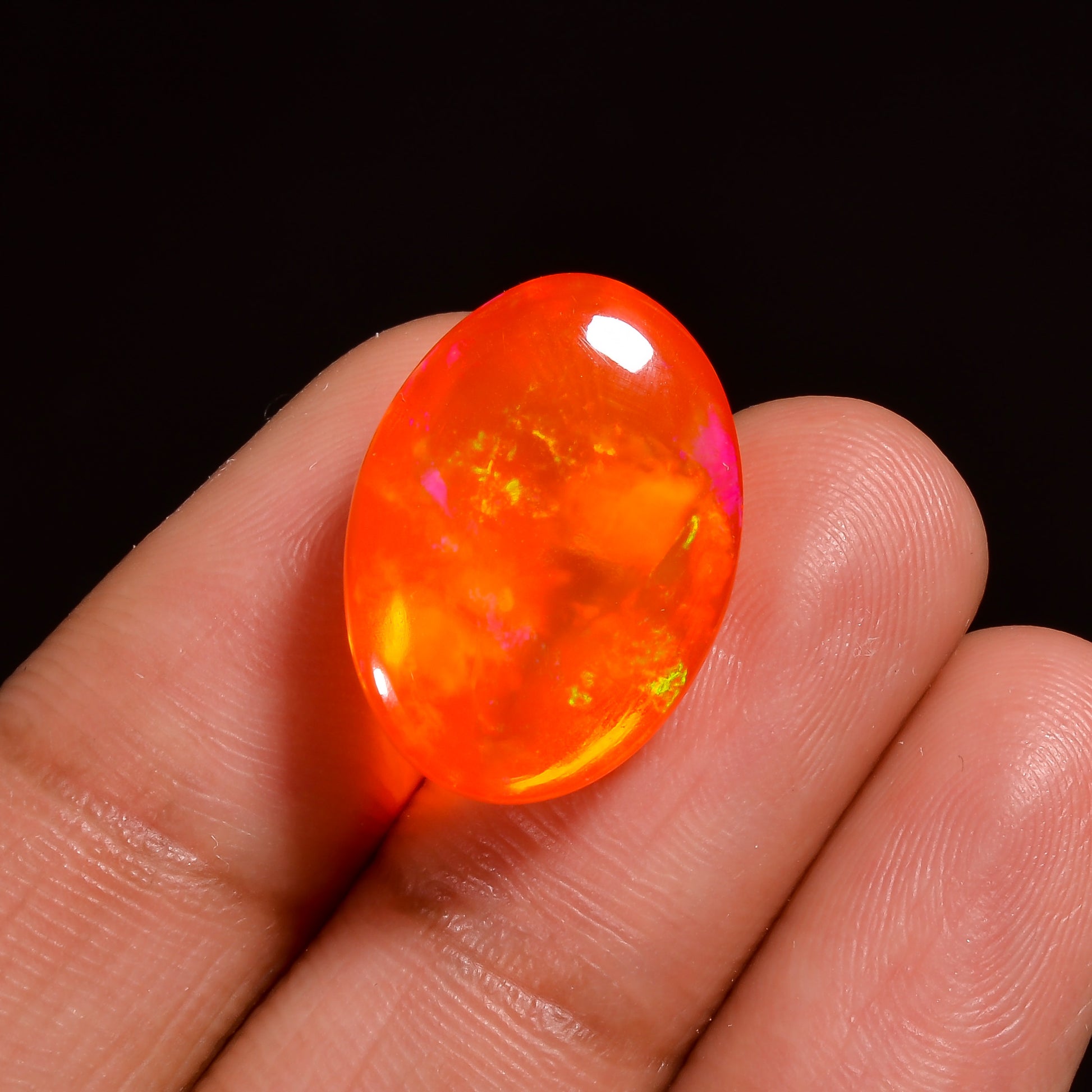 Fire Ethiopian Opal Cabochon Gemstone 

