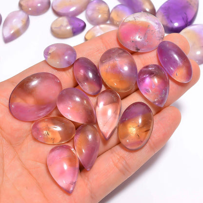 Flat back ametrine crystals for wire wrapping and reiki healing