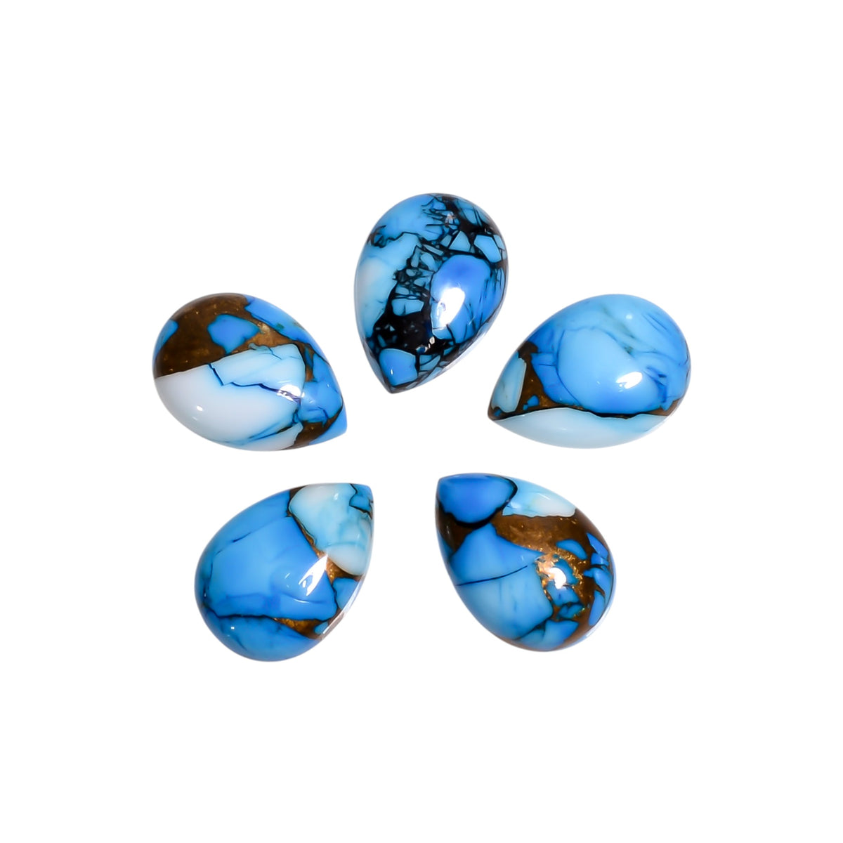Turquoise Stone - Blue Copper Turquoise Pear Shape