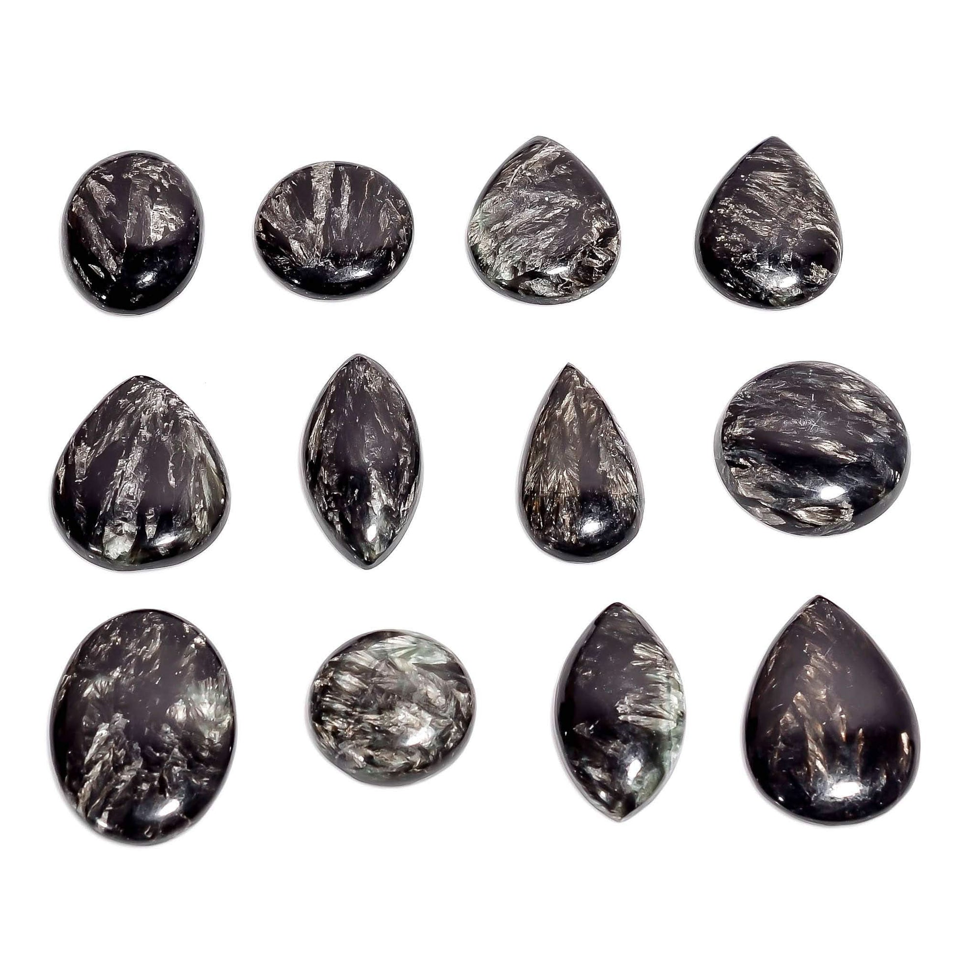 buy natural golden seraphinite cabochon​ in bulk 