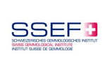 Logo of the Swiss Gemological Institute (SSEF) with a red and blue design.