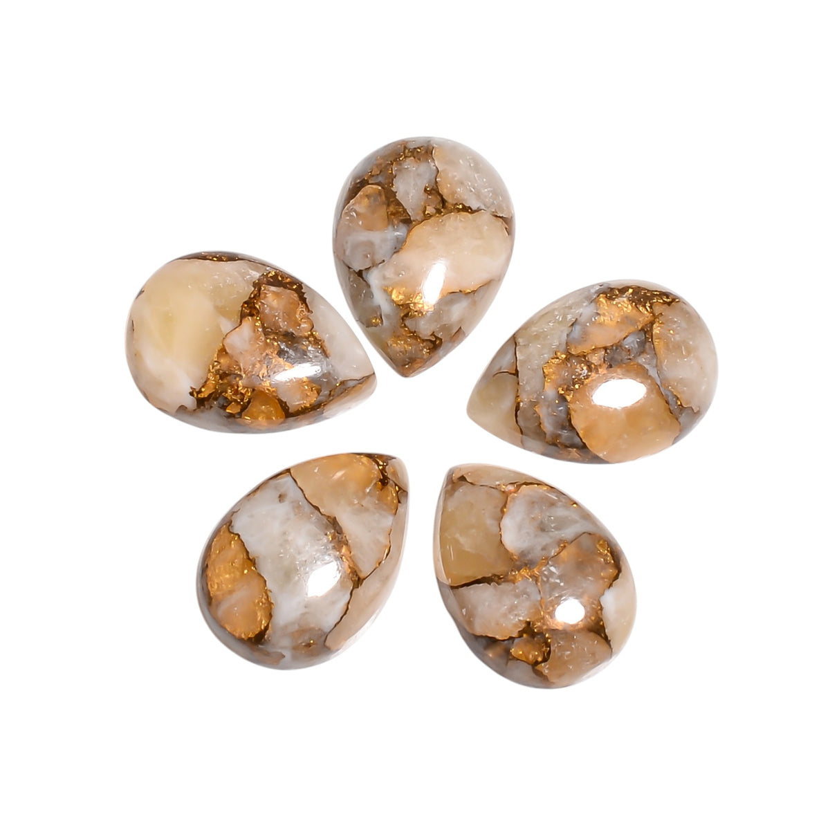 Gold Turquoise cabochon prized for its metaphysical properties and warm golden tone, a rare variation people search for beyond typical turquoise meaning