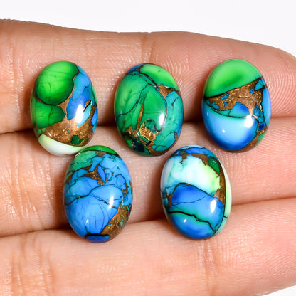 Green Turquoise oval cabochon sized for statement rings, chosen by designers wanting a bolder centerpiece stone for custom jewelry