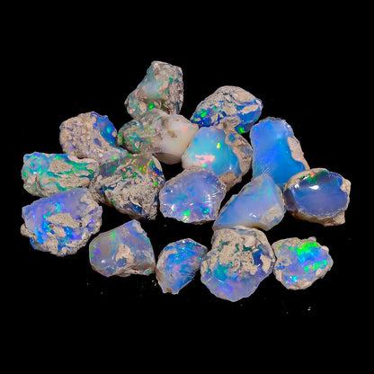 Natural Ethiopian Fire Opal Raw Crystal Lot, Loose Gemstones