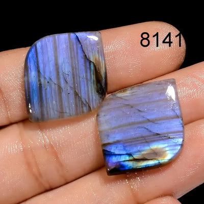 AAA Labradorite Cabochon Gemstone Pair, Mix Shape, Flash Gemstone Cabochons for Jewelry Making
