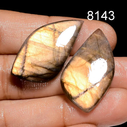AAA Labradorite Cabochon Gemstone Pair, Mix Shape, Jewelry Making
