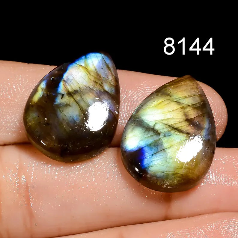AAA Labradorite Cabochon Gemstone Pair, Mix Shape, Jewelry Making