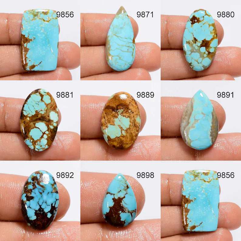 AAA Turquoise Cabochon, Mix Shape, Handmade Gemstone Pendant Supply