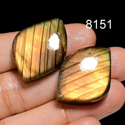 AAA Labradorite Cabochon Gemstone Pair, Mix Shape, Jewelry Making