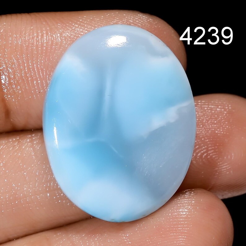 Natural Larimar Cabochon, Blue Gemstone, Flat Back, Mix Shape