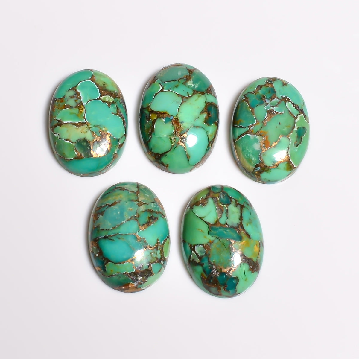 Natural Turquoise stone displaying authentic matrix patterning, a key visual cue buyers look for when confirming genuine turquoise material