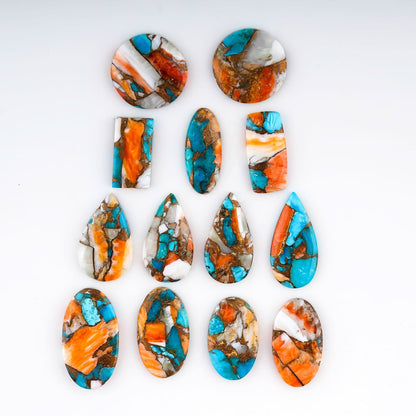 natural Oyster Copper Turquoise cabochons bulk gemstones for crafting