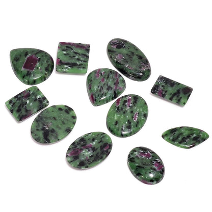 natural Ruby Zoisite stone texture close up green and red pattern