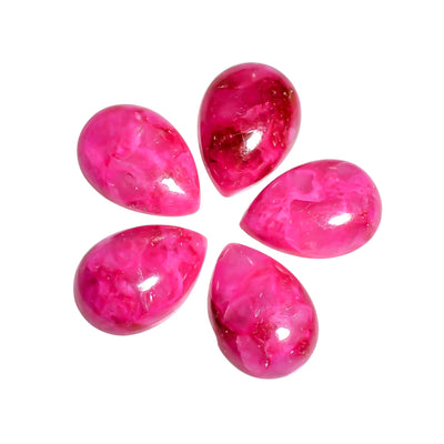 Pink Mohave Turquoise Stone - Pear Cabochon 14x10 MM for Jewelry Making