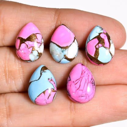 Pink Turquoise cabochon offered at wholesale pricing for jewelry suppliers sourcing loose gemstones in bulk for custom designs