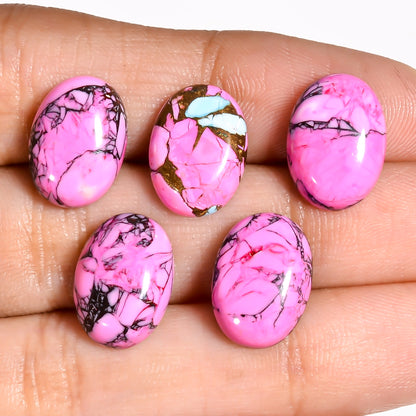 Light Pink Turquoise oval cabochon suited to gift worthy jewelry pieces, offering a gentle color for feminine ring and pendant designs