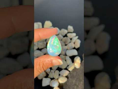 13.00 Cts White Ethiopian Opal Cabochon
