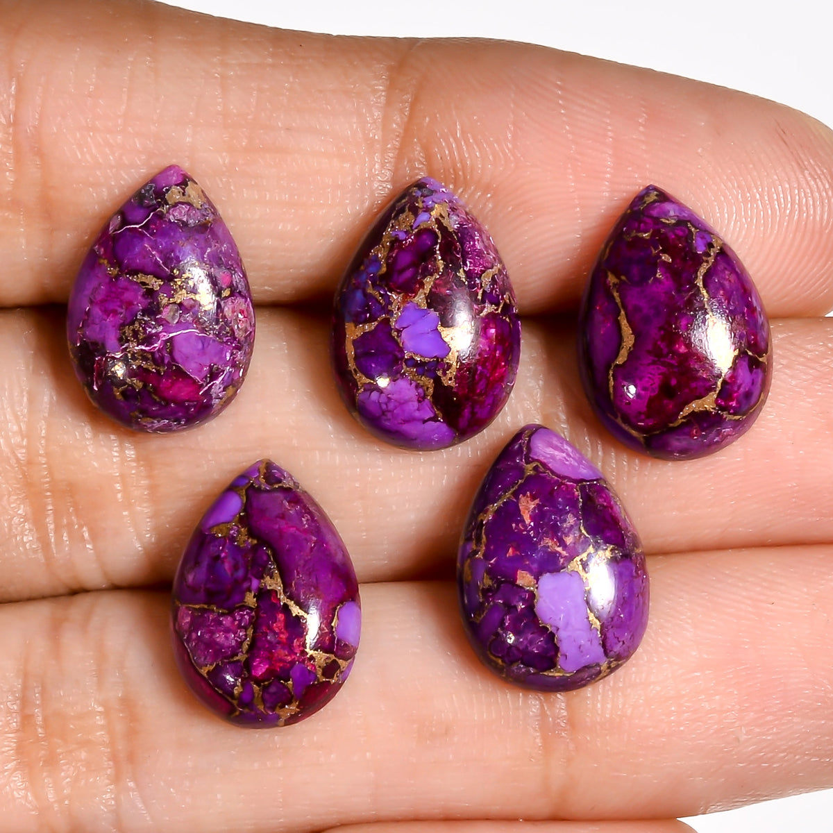 Purple Turquoise cabochon available to buy online for jewelry makers, cut and polished ready for ring and pendant settings