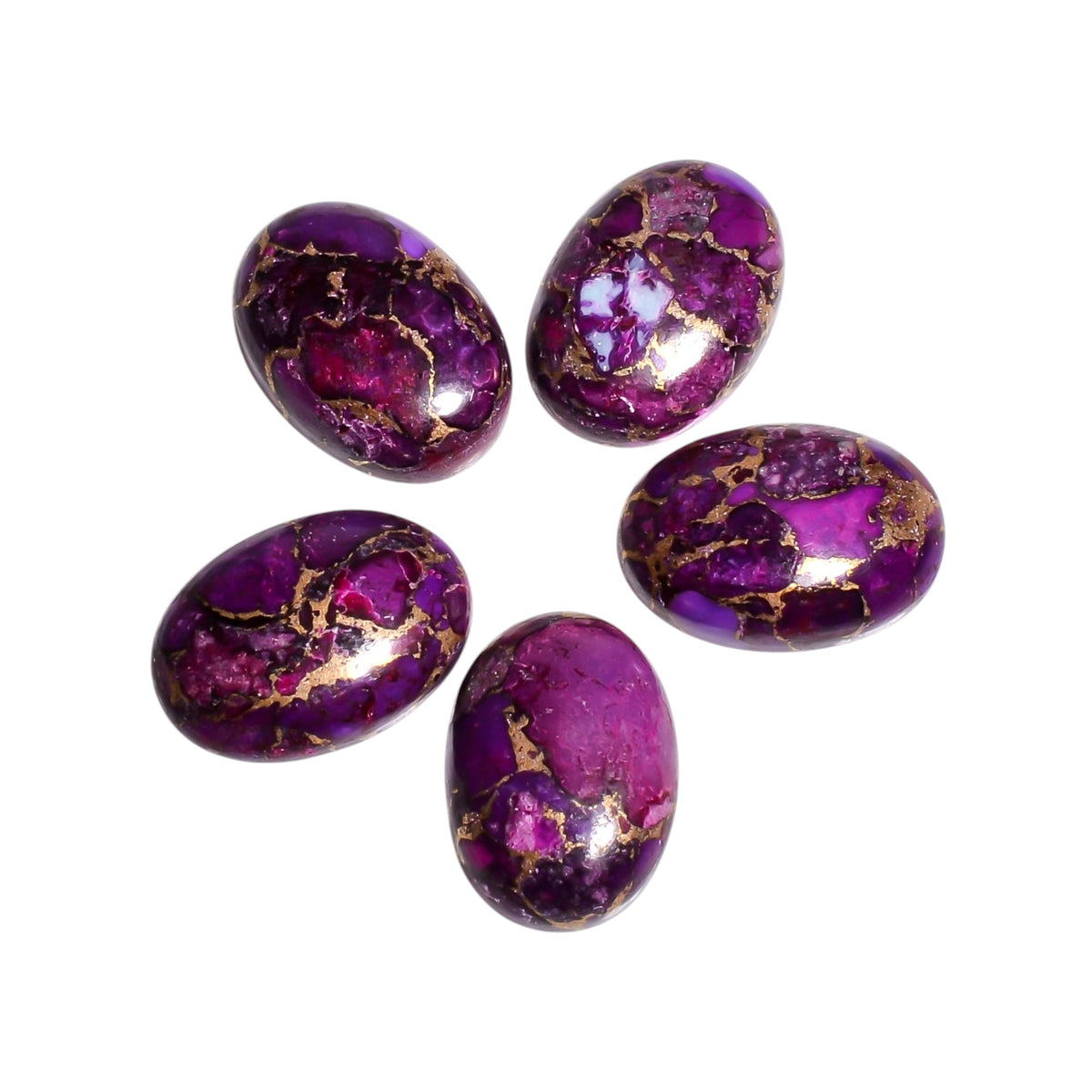 Purple Copper Turquoise cabochon in a smaller oval cut, an economical option for makers who need multiple stones for one project