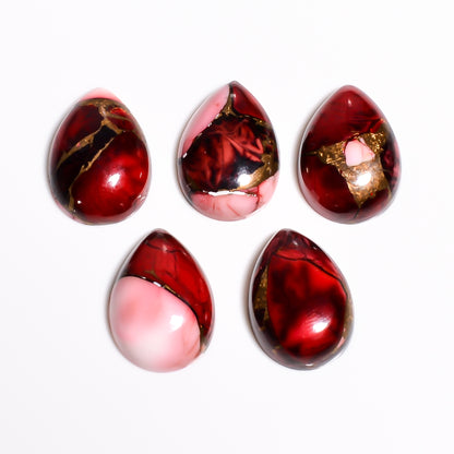 Red Turquoise cabochon suited for collector pieces and statement jewelry, valued for its unusual color within the turquoise family