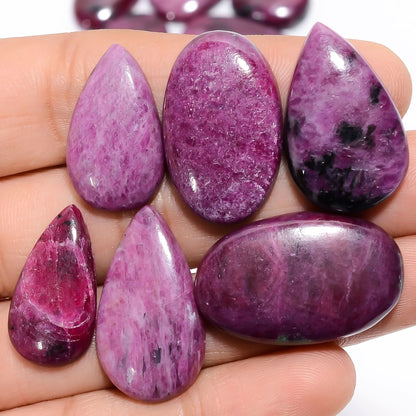 red ruby gemstone lot 50 carats cabochons for jewelry