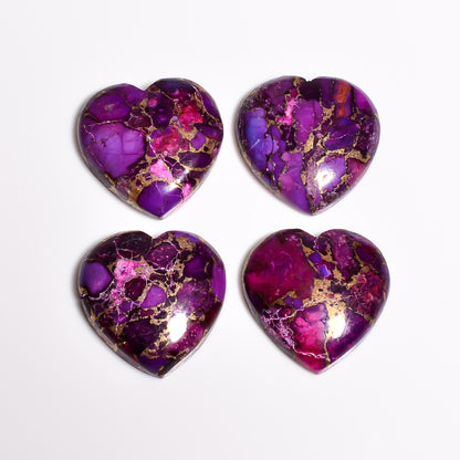 Purple Turquoise heart shaped cabochon suggested as a Valentine's or anniversary gift stone, its shape doubling as a symbol of affection