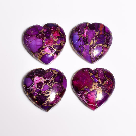 Purple Turquoise heart shaped cabochon suggested as a Valentine's or anniversary gift stone, its shape doubling as a symbol of affection