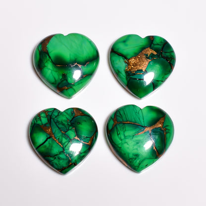 Dark Green Turquoise heart cabochon positioned within current turquoise jewelry trends, where deeper earth tones are gaining popularity over classic bright blue